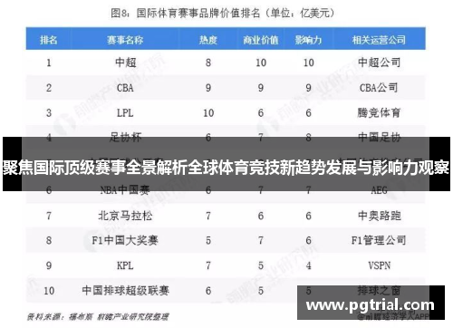 聚焦国际顶级赛事全景解析全球体育竞技新趋势发展与影响力观察
